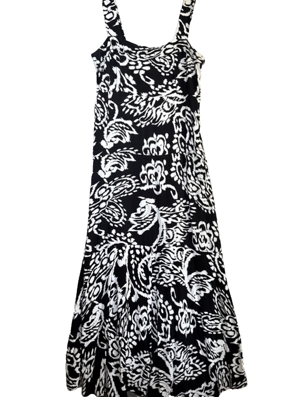 MSK Women's Floral Maxi Dress – Black And White Size Large